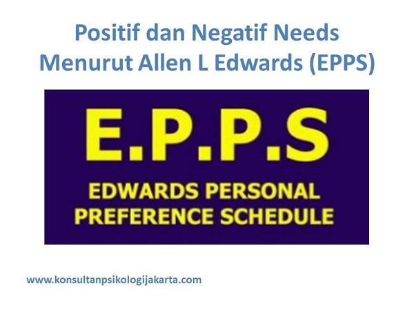 Positif dan Negatif Needs Menurut Allen L Edwards
